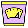 Icon of a weighing scale, symbolizing health monitoring