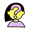 Icon of a person with a question mark over their face, showing uncertainty